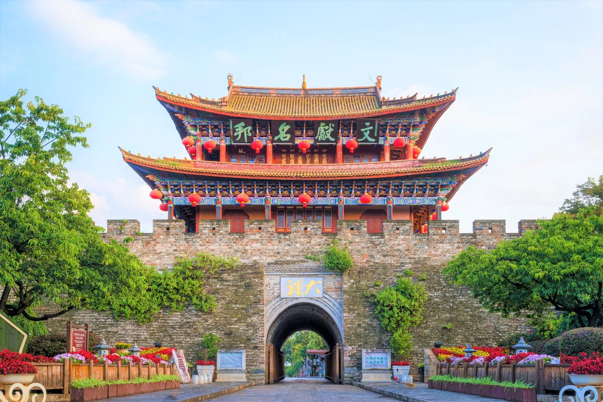 崇圣寺三塔对应地点实景